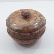 Large Arts & Crafts Carved Alabaster Pot