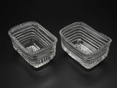 Pair of Regency Cut Glass Salts