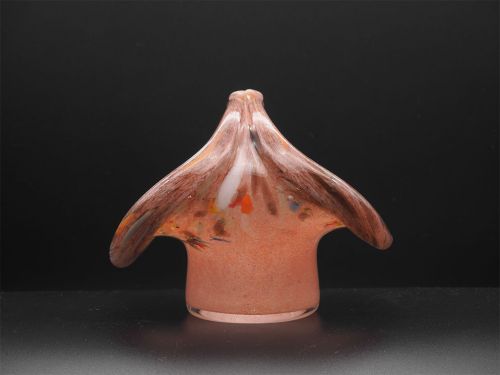 Scottish Art Glass Strathearn Pink Basket