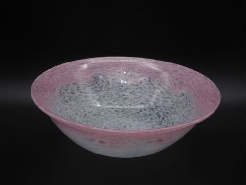 Good Scottish Monart Art Glass Bowl in Pink