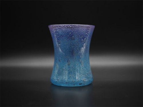 Gorgeous Early Blue Monart Bubble Vase