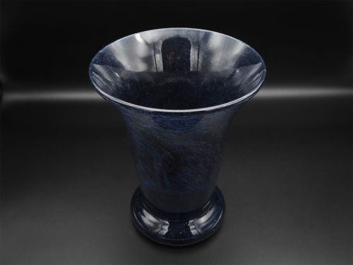Scottish Vasart Dark Blue Flower Vase