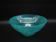 Stunning Early Scottish Vasart Turquoise Glass Bowl