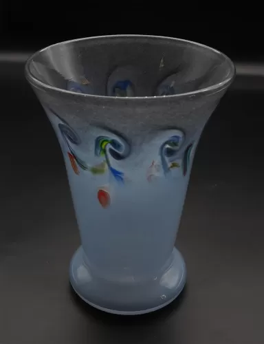 Scottish Strathearn Art Glass Blue Vase