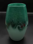 Fine Large Strathearn Turquoise Glass Vase