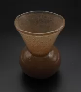 Miniature Scottish Vasart Brown Vase