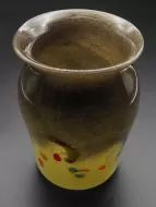 Scottish Strathearn Art Glass Yellow Vase