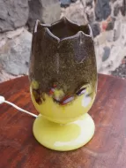 Scottish Art Glass Tulip Lamp in Yellow