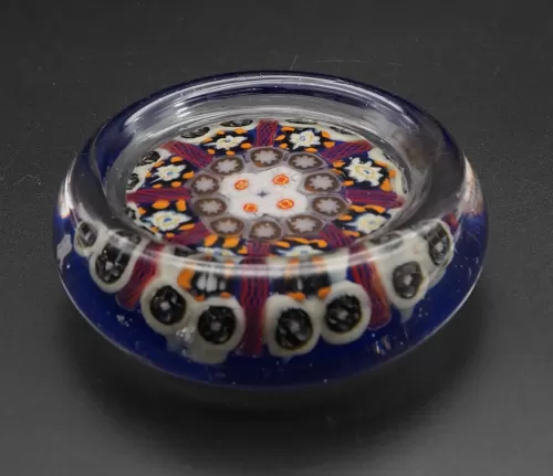 Unusual Flat Shape Vasart Paperweight