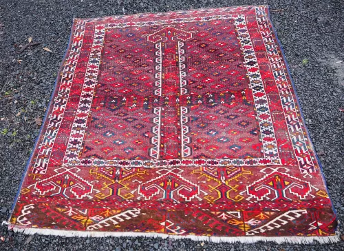 Fine Antique Turkman Yamut Rug