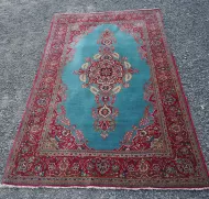 Fine Persian Kashan Blue Ground Rug