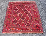 Vintage Afghan Mashwani Tribal Wool Rug