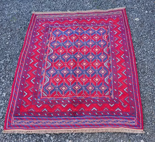 Vintage Afghan Mashwani Tribal Wool Rug