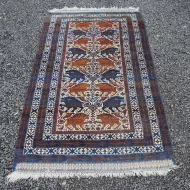 Antique Persian Tribal "Lions" Rug in Wool