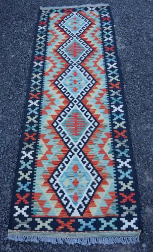 Colourful Vintage Flat Weave kilm Runner