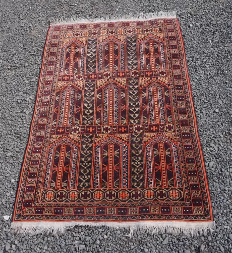 Antique Afghan Baluch Wool Rug