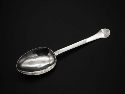 Rare Dated 17th Century Silver Trefid Spoon