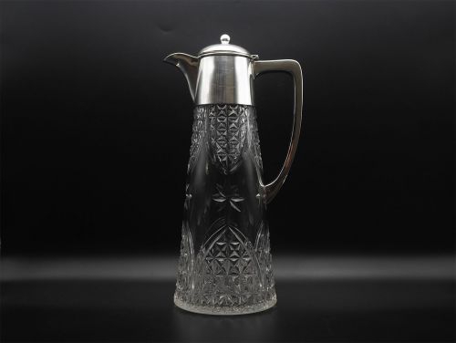 Superb Edwardian Silver & Cut Glass Claret Jug