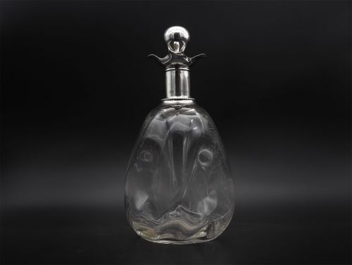 Late Victorian Silver and Glass Decanter