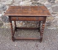 Jacobean Oak Bobbin Turned Side Table 