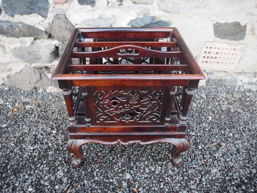19th Century French Rosewood Canterbury