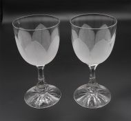 Attractive Pair of Edwardian Wine Glasses