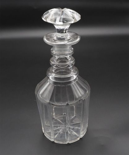 Good Regency 3 Ring Glass Decanter