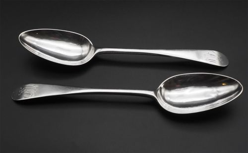 Good Pair Early Edinburgh Silver Spoons