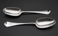 2 Similar Early London Silver Spoons
