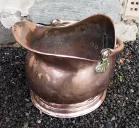 Early Victorian Copper Coal Skuttle