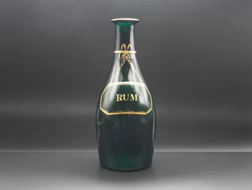 Rare Georgian Green Glass Rum Decanter