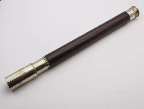 Victorian German Silver & Leather Telescope