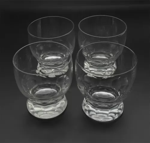 Set of 4 Edwardian Cut Glass Whisky Tumblers