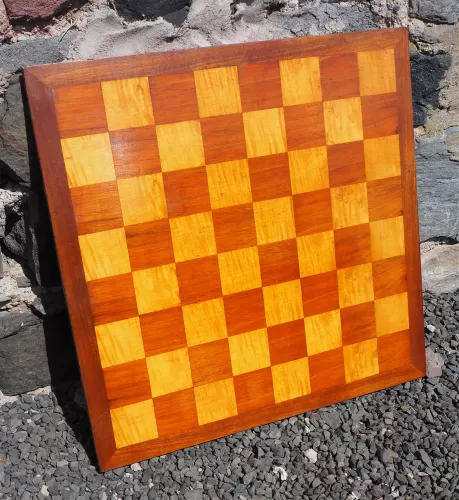Good Large Victorian Wooden Chess Board