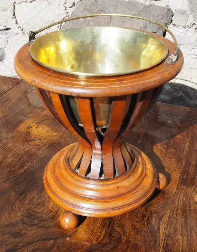 Rare Dutch Miniature Mahogany Jardinere