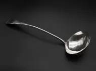 Huge Scottish Provincial Silver Ladle. Perth 