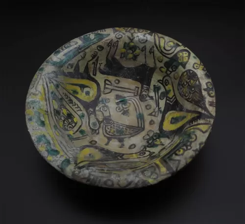 NISHAPUR  BUFFWARE POTTERY BOWL 10TH. CENTURY