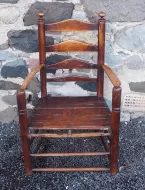 Unusual Early Ladder Back Arm Chair