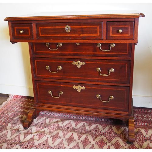 Rare Small Irish George 1 Solid Walnut Desk