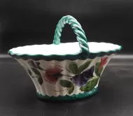Fine Scottish Wemyss Ware Small Basket