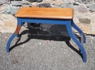 Unusual 19th Century Painted Pine Stool