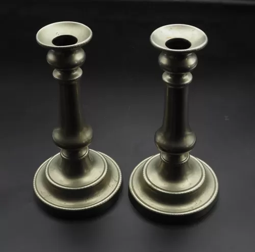 Pair 18th Century Paktong Candlesticks