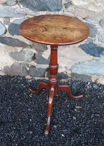 18th Century Georgian Oak Tripod Wine Table
