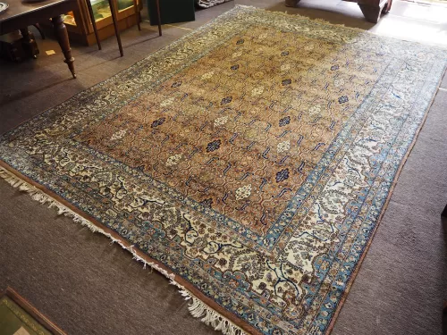 Good Persian Wool Carpet. Blue & Brown