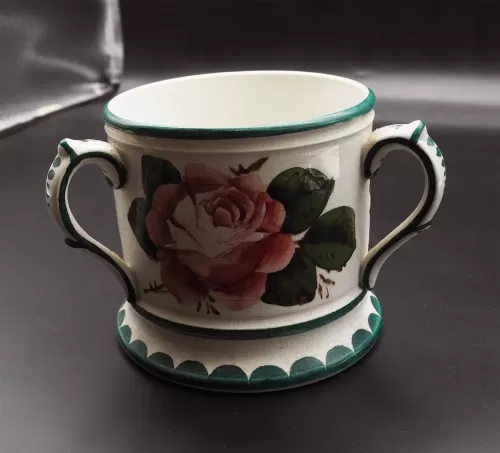 Fine Small Scottsh Wemyss 3 Handled Tyg