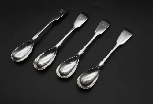 4 Rare Scottish Arbroath Mustard Spoons