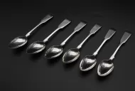 Set of 6 Scottish Glasgow Silver Teaspoons