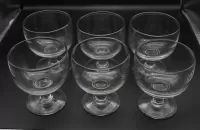 Rare Set of 6 Huge Glass Rummers
