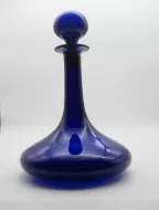 Georgian Bristol Blue Glass Decanter. C. 1820