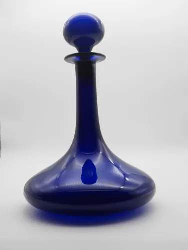 Georgian Bristol Blue Glass Decanter. C. 1820